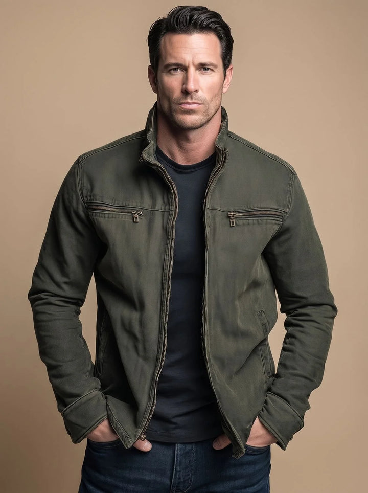 Andrew | Men's Utility Jacket Stand Collar Multi Pocket