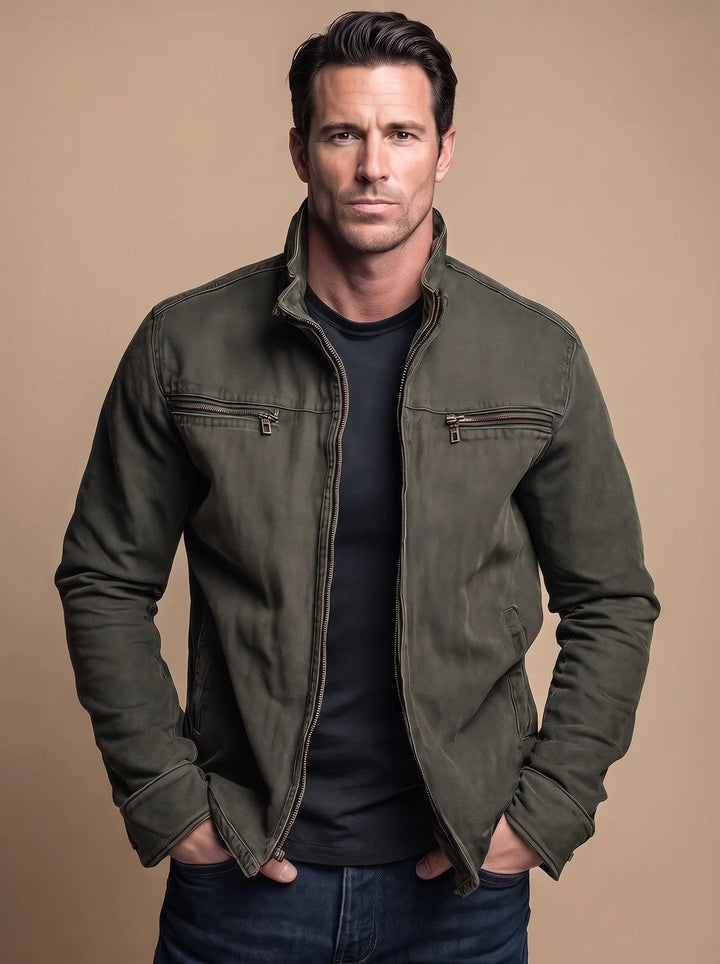 Andrew | Men's Utility Jacket Stand Collar Multi Pocket