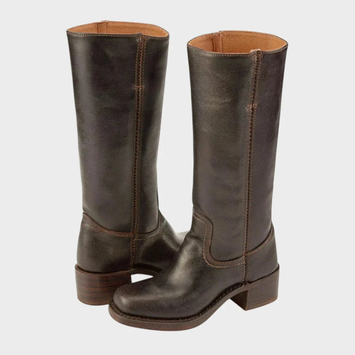 Aubrey | Women's Cowboy Boots Knee High Western Square Toe