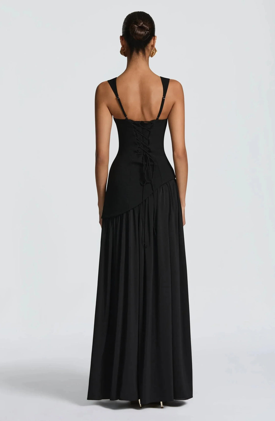 Beth | Women's A Line Maxi Dress Sleeveless Fitted Waist