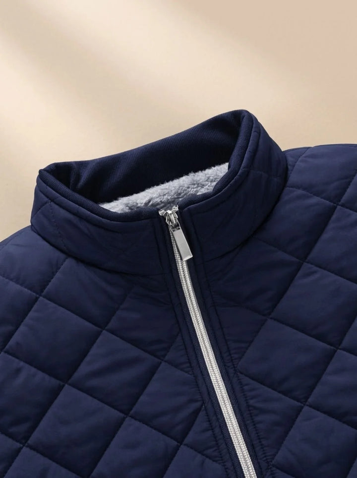 Bobby | Men's Diamond Quilted Jacket Fleece Lined Zip