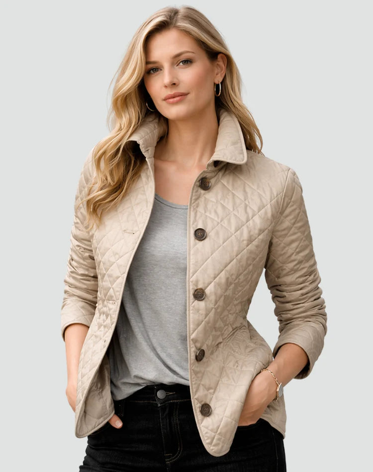 Caroline | Women's Lightweight Quilted Jacket Button Front