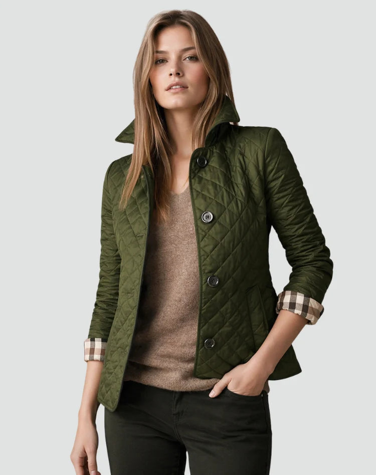 Caroline | Women's Lightweight Quilted Jacket Button Front