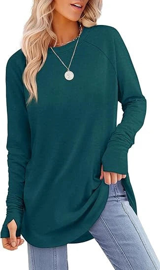 Cheryl | Women's Raglan Sweatshirt Long Sleeve Crew Neck