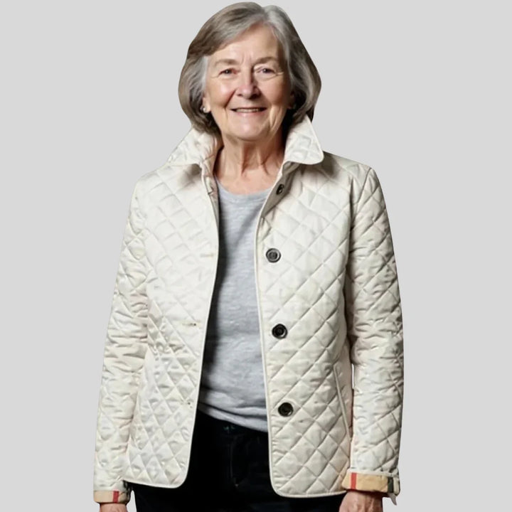Christina | Women's Lightweight Quilted Jacket Lapel Collar