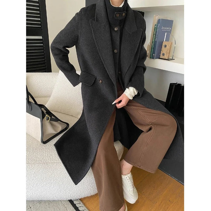 Christine | Women's Long Overcoat Double Breasted Oversized