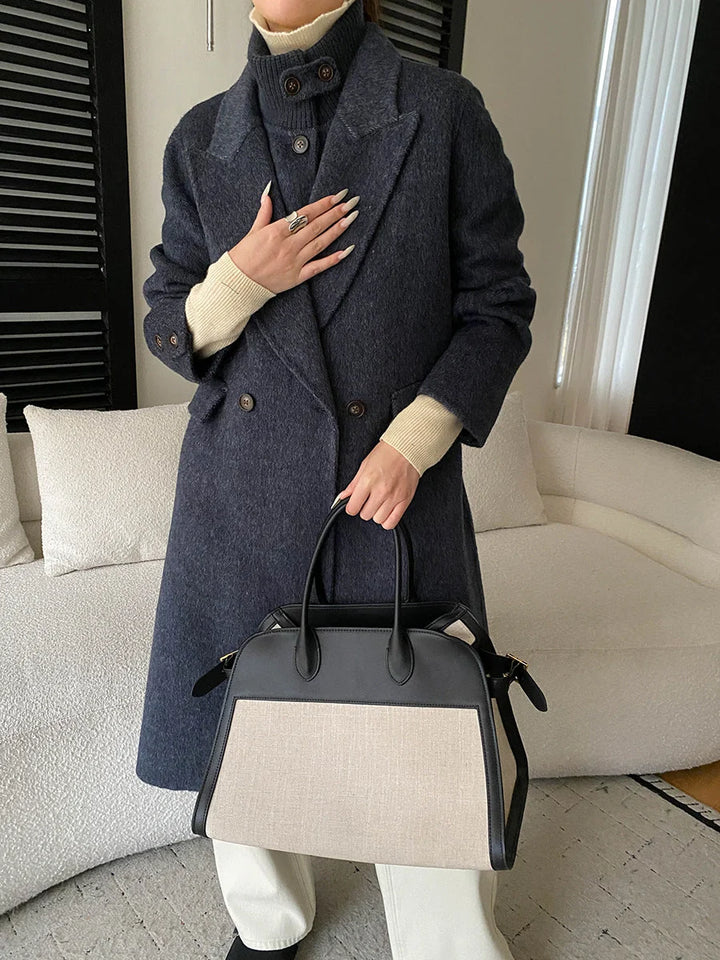 Christine | Women's Long Overcoat Double Breasted Oversized