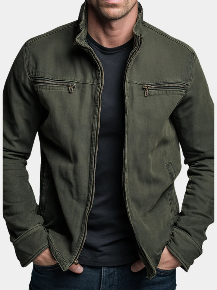 Colin | Men's Casual Jacket Zip Front Stand Collar