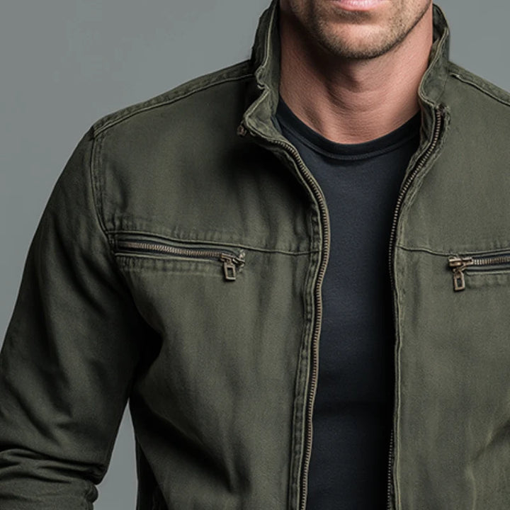 Colin | Men's Casual Jacket Zip Front Stand Collar