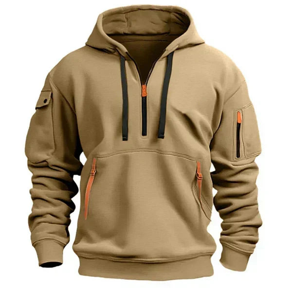 Dennis | Men's Pullover Hoodie Sweatshirt Half Zip
