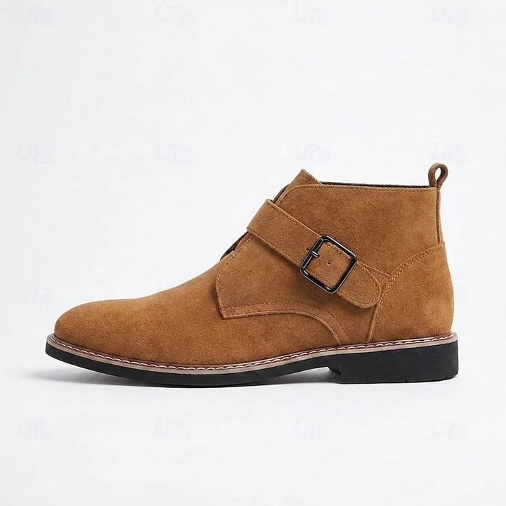 Derek | Men's Buckle Boots Ankle Monk Strap