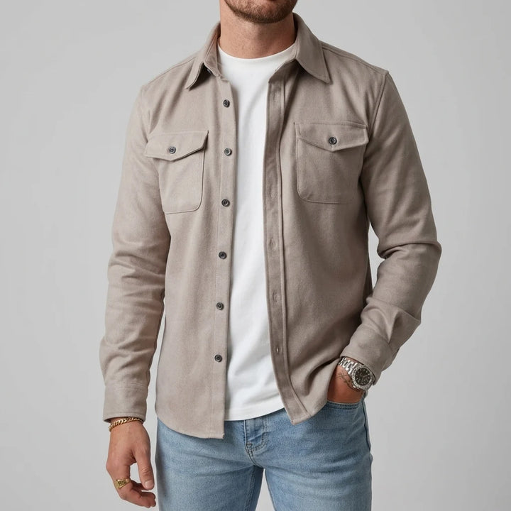 Eddie | Men's Shacket Button Front Chest Pockets