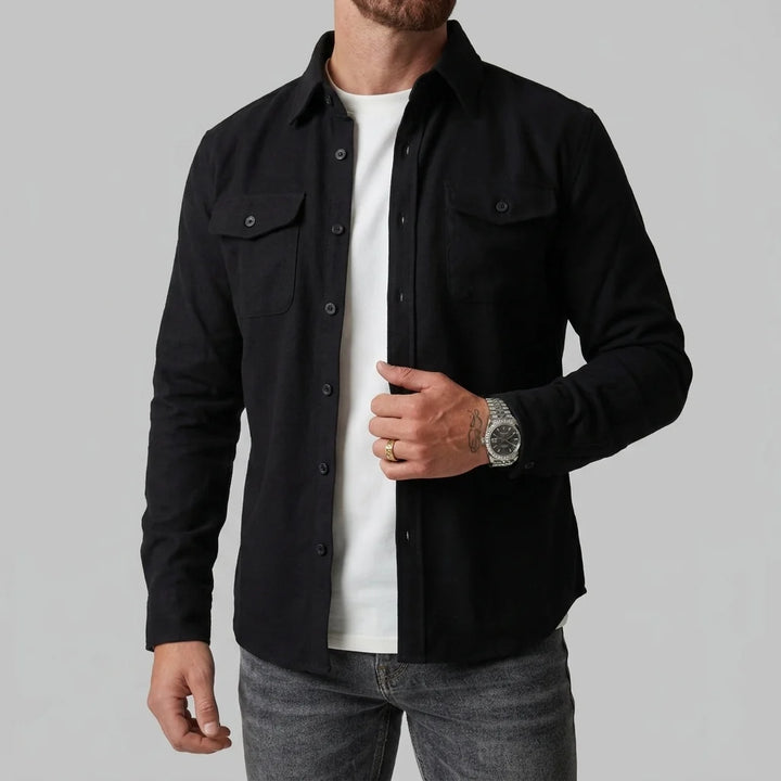 Eddie | Men's Shacket Button Front Chest Pockets