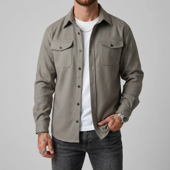 Eddie | Men's Shacket Button Front Chest Pockets