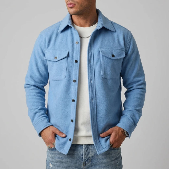 Eddie | Men's Shacket Button Front Chest Pockets