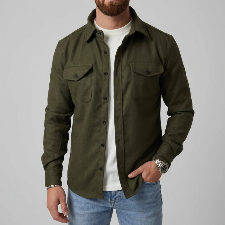 Eddie | Men's Shacket Button Front Chest Pockets