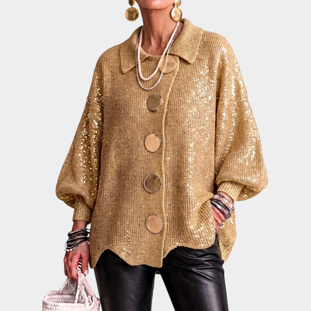 Eleanor | Women's Poncho Sweater Oversized Button Front