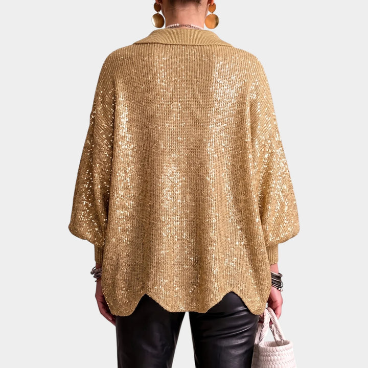Eleanor | Women's Poncho Sweater Oversized Button Front