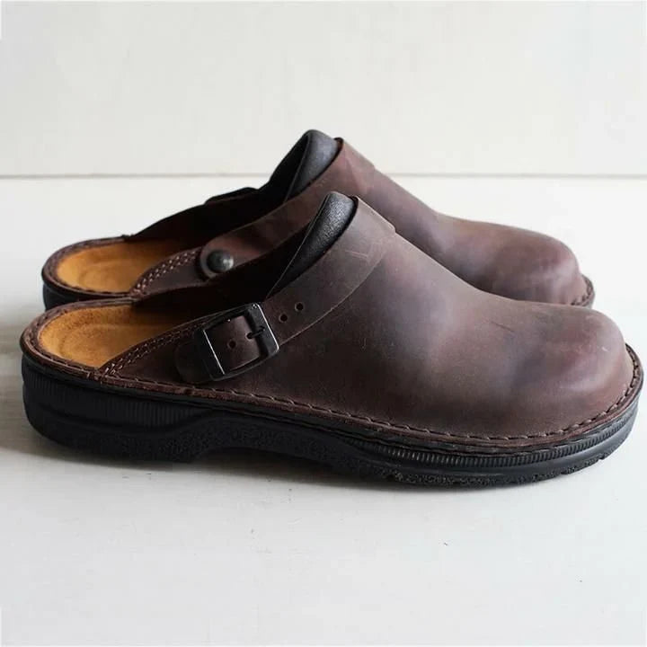 Eli | Men's Clogs Buckle Strap Comfort Footbed