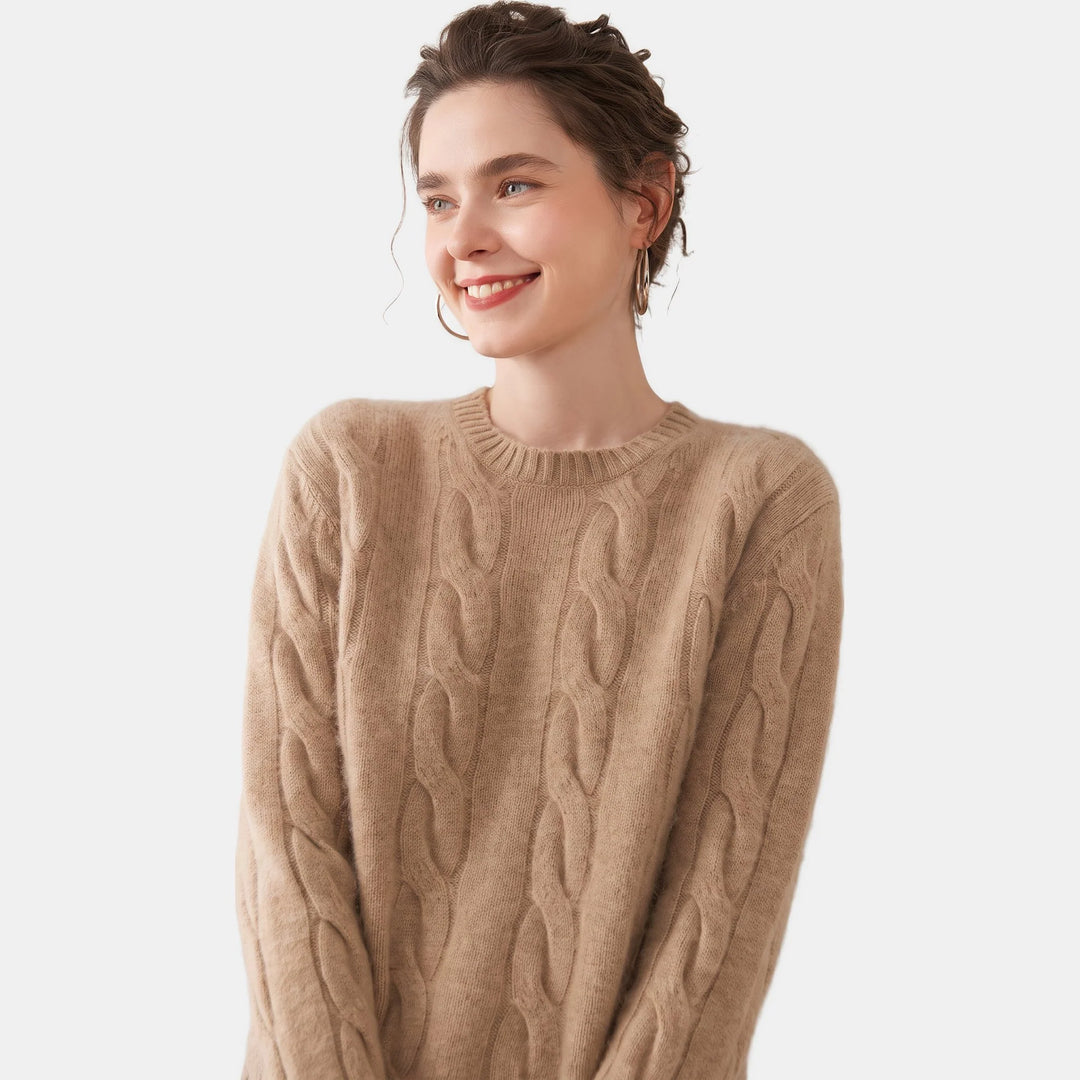 Ella | Women's Oversized Crew Neck Sweater Soft Knit