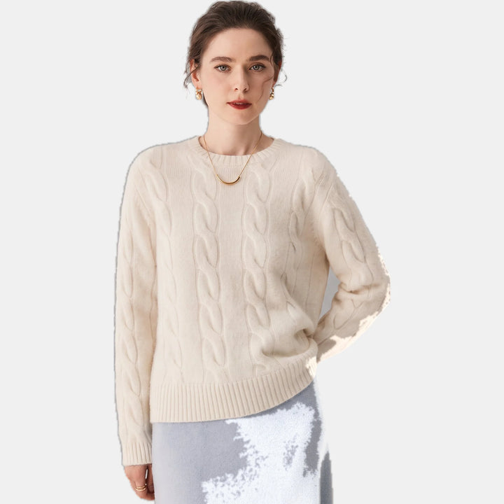 Ella | Women's Oversized Crew Neck Sweater Soft Knit