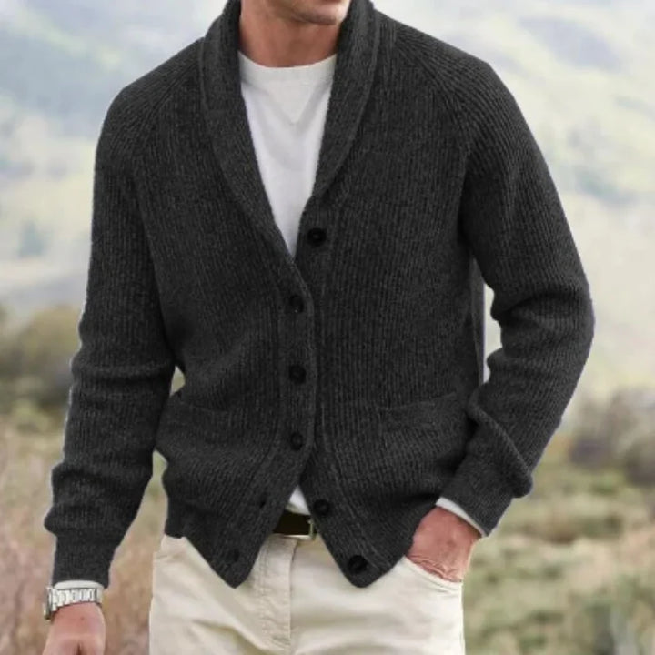 Eric | Men's Shawl Collar Cardigan Button Front