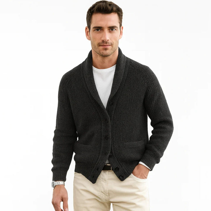 Eric | Men's Shawl Collar Cardigan Button Front