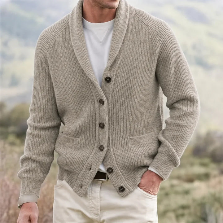 Eric | Men's Shawl Collar Cardigan Button Front