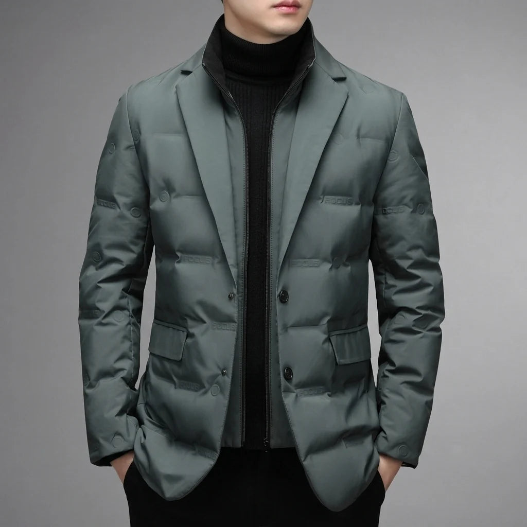 Gary | Men's Quilted Puffer Jacket Blazer Style