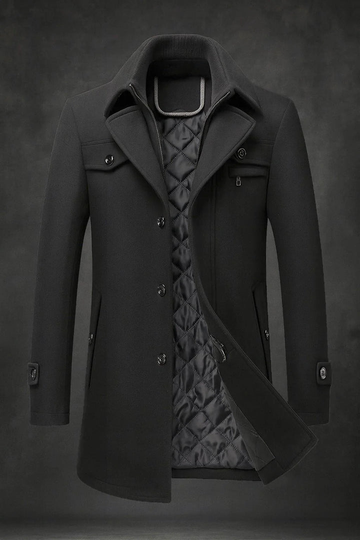 George | Men's Winter Coat Textured Collar Lined