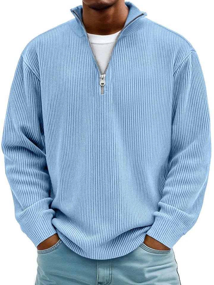 Grant | Men's Quarter Zip Sweater Collared Knit