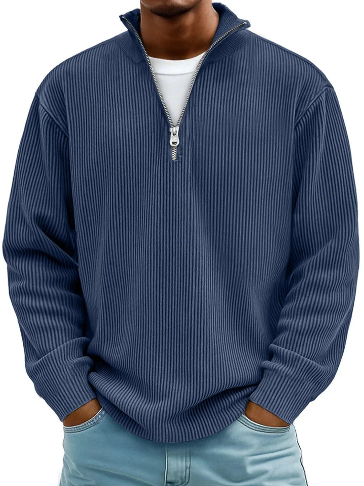 Grant | Men's Quarter Zip Sweater Collared Knit