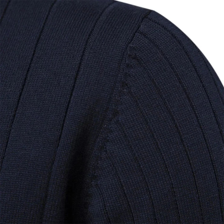 Jake | Men's Quarter Zip Pullover Ribbed Knit