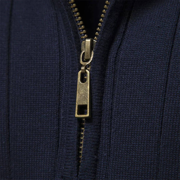 Jake | Men's Quarter Zip Pullover Ribbed Knit