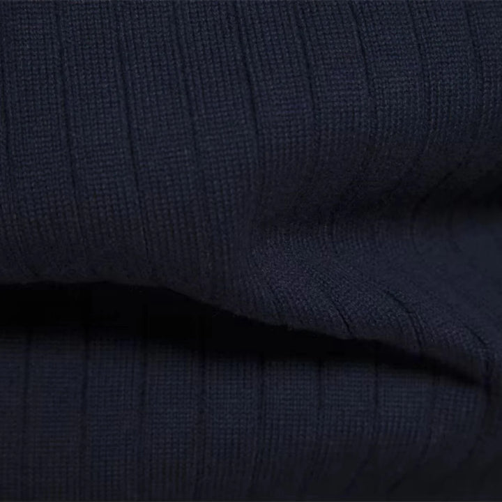 Jake | Men's Quarter Zip Pullover Ribbed Knit