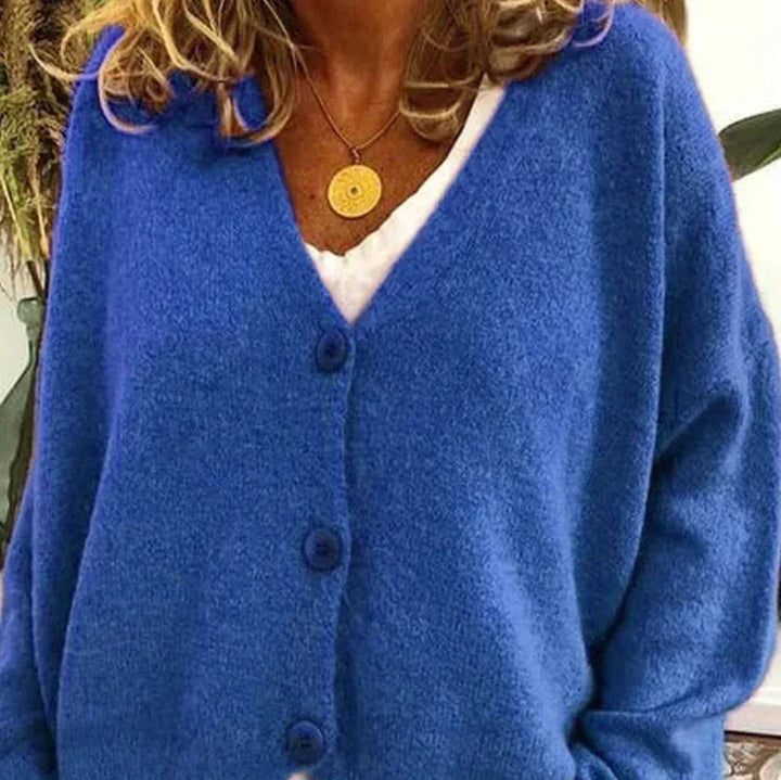 Jean | Women's V Neck Cardigan Button Front Relaxed