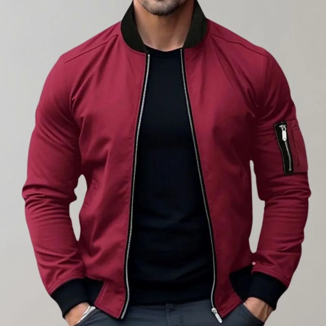 Jesse | Men's Slim Fit Bomber Jacket Zip Front