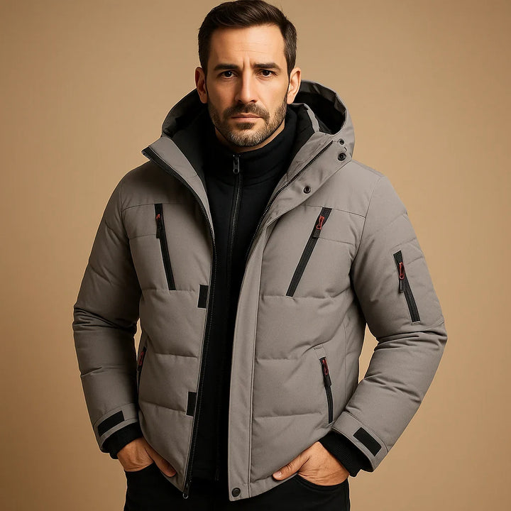 Joe | Men's Hooded Puffer Jacket Quilted Zip Front