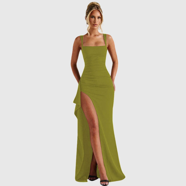 Jordan | Women's Slip Maxi Dress Open Back Side Slit