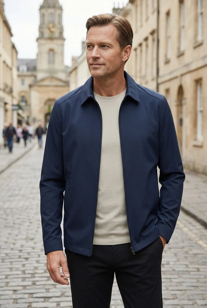 Justin | Men's Harrington Jacket Zip Up Collar