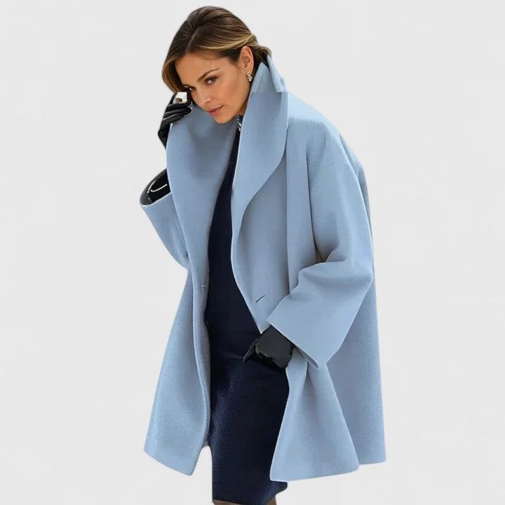Katherine | Women's Wrap Coat Shawl Collar Button Front