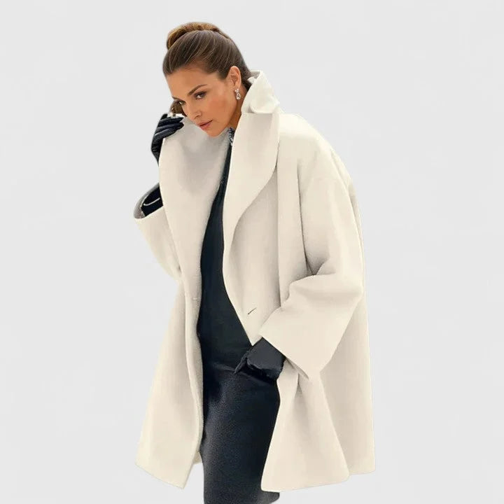 Katherine | Women's Wrap Coat Shawl Collar Button Front