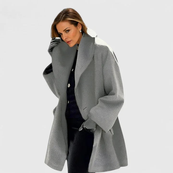 Katherine | Women's Wrap Coat Shawl Collar Button Front