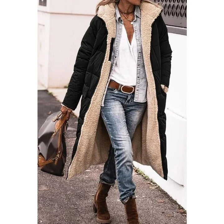 Katie | Women's Longline Puffer Jacket Sherpa Lined