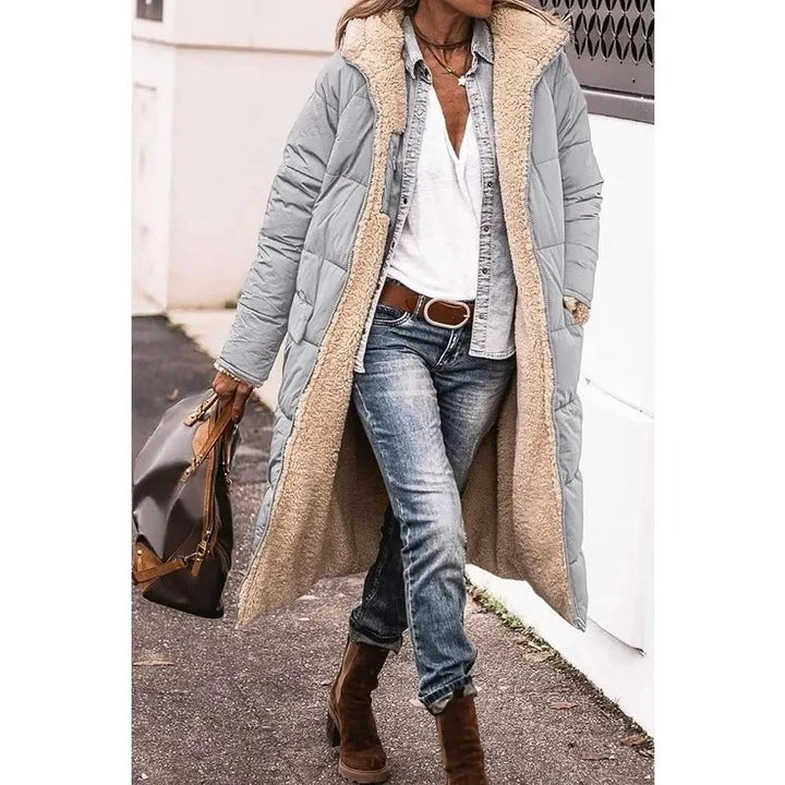 Katie | Women's Longline Puffer Jacket Sherpa Lined