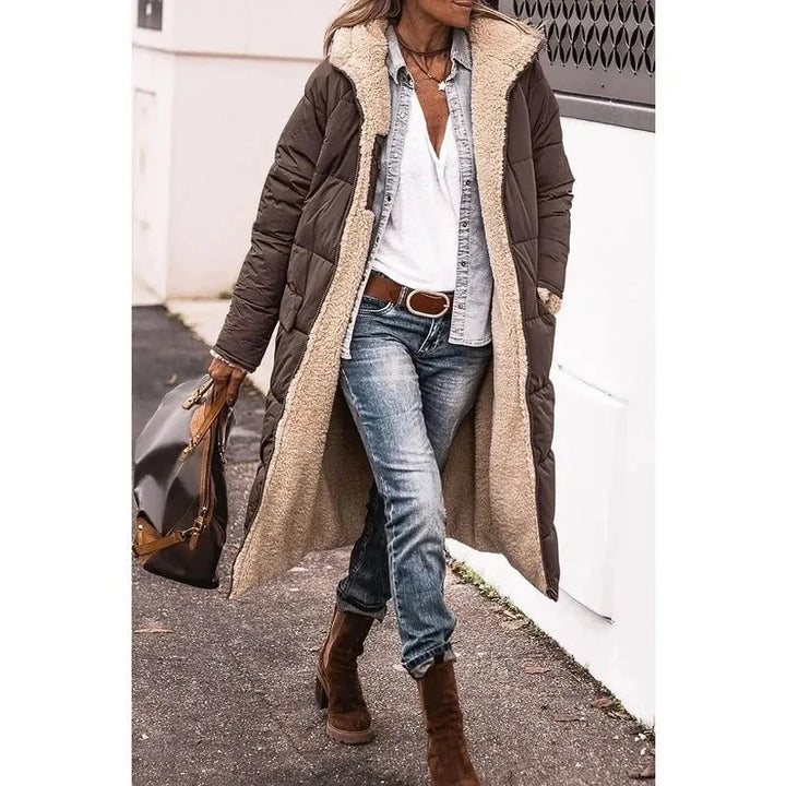 Katie | Women's Longline Puffer Jacket Sherpa Lined