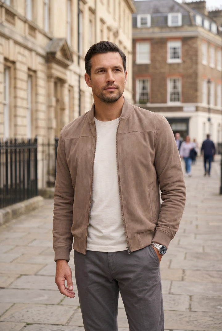 Larry | Men's Bomber Jacket Zip Front Casual