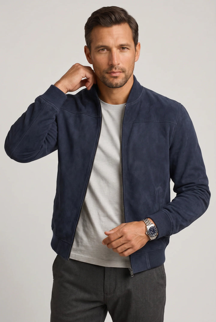 Larry | Men's Bomber Jacket Zip Front Casual