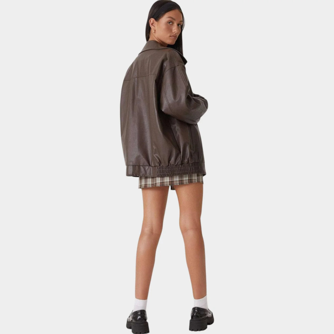 Lydia | Women's Oversized Bomber Jacket Zip Front