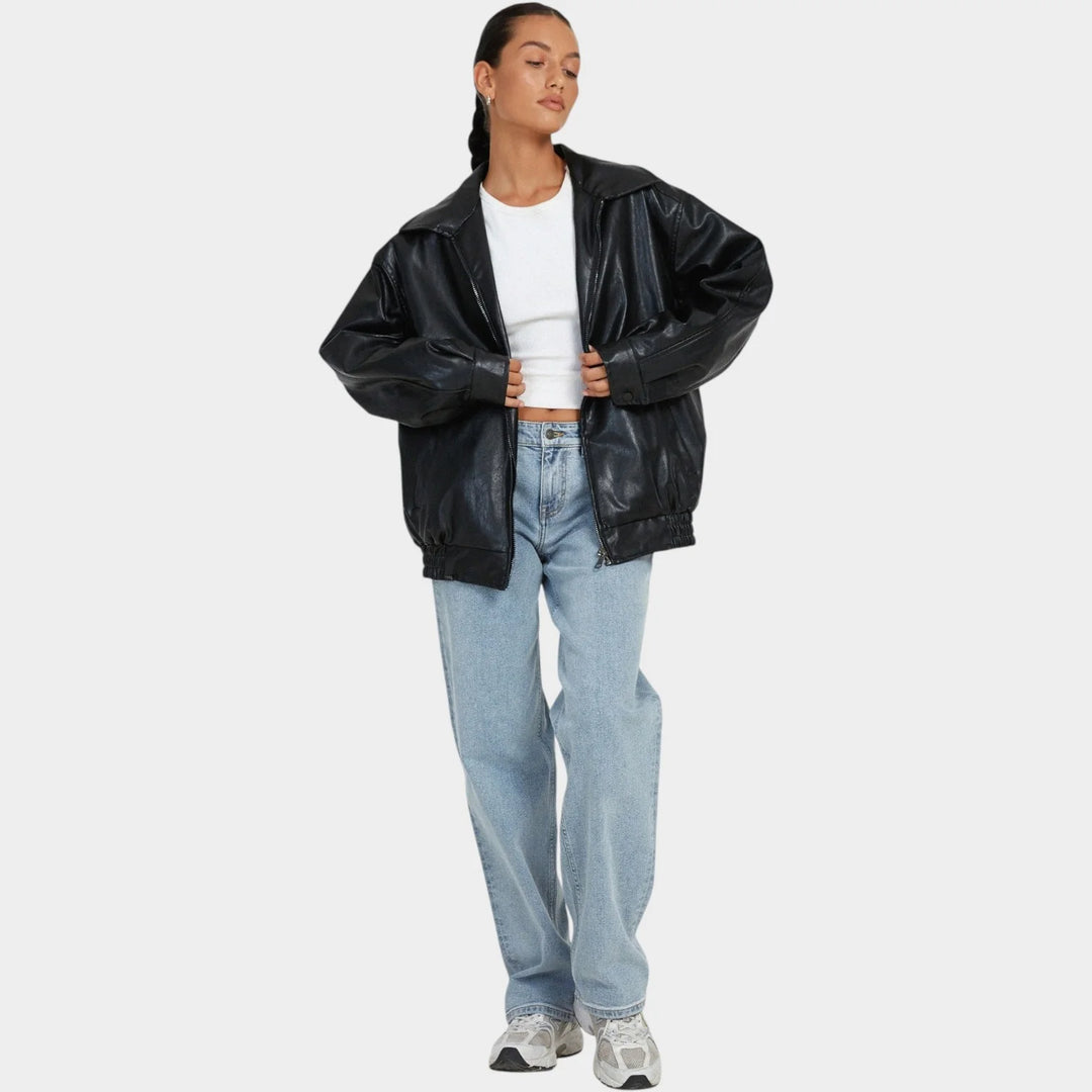 Lydia | Women's Oversized Bomber Jacket Zip Front
